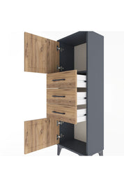 Arges Dolap 2 Raflı 3 Çekmeceli 2 Kapaklı 44x30x134 - S16M052V6A
