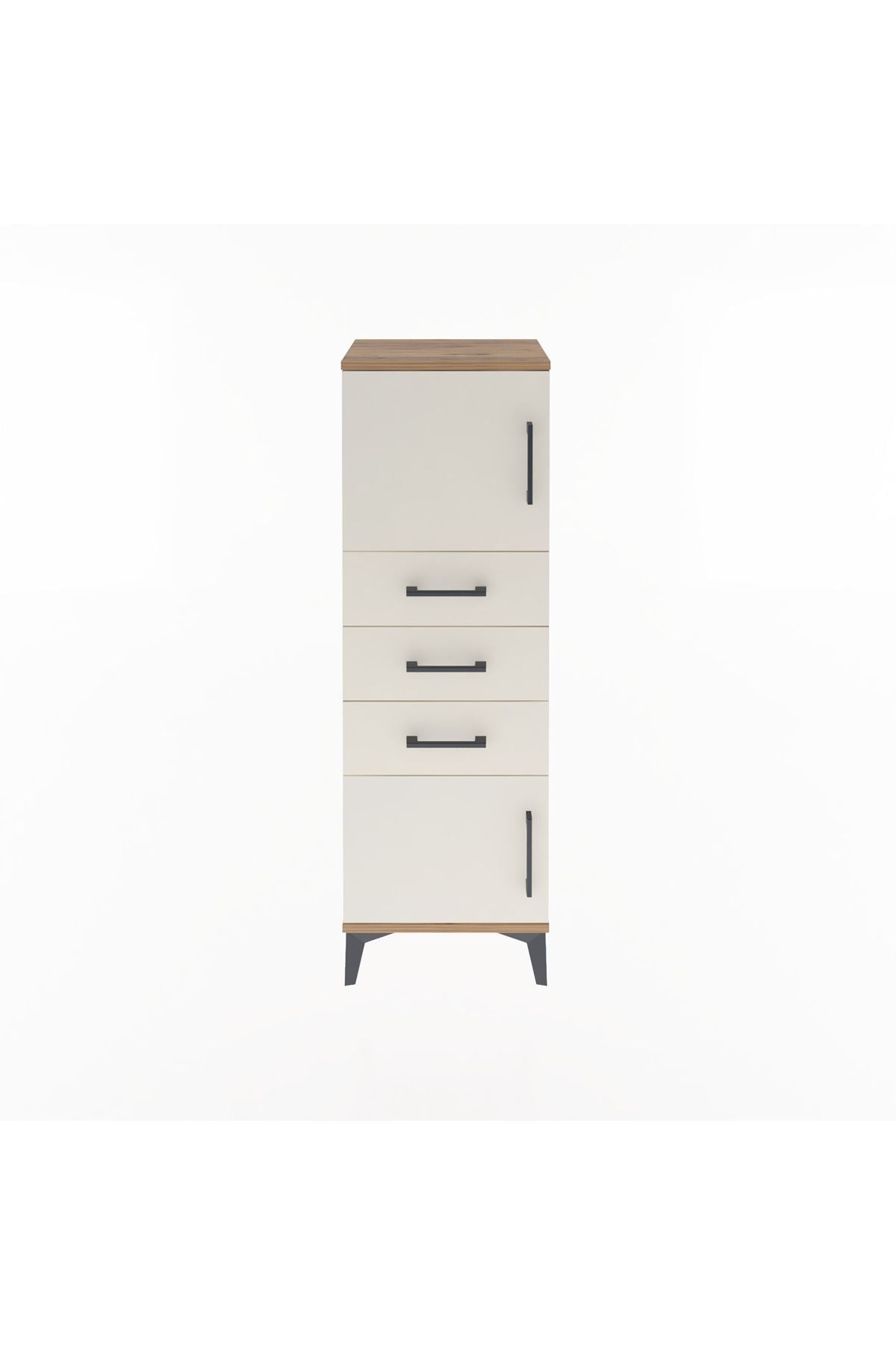 Arges Dolap 2 Raflı 3 Çekmeceli 2 Kapaklı 44x30x134 - S16M052V7A
