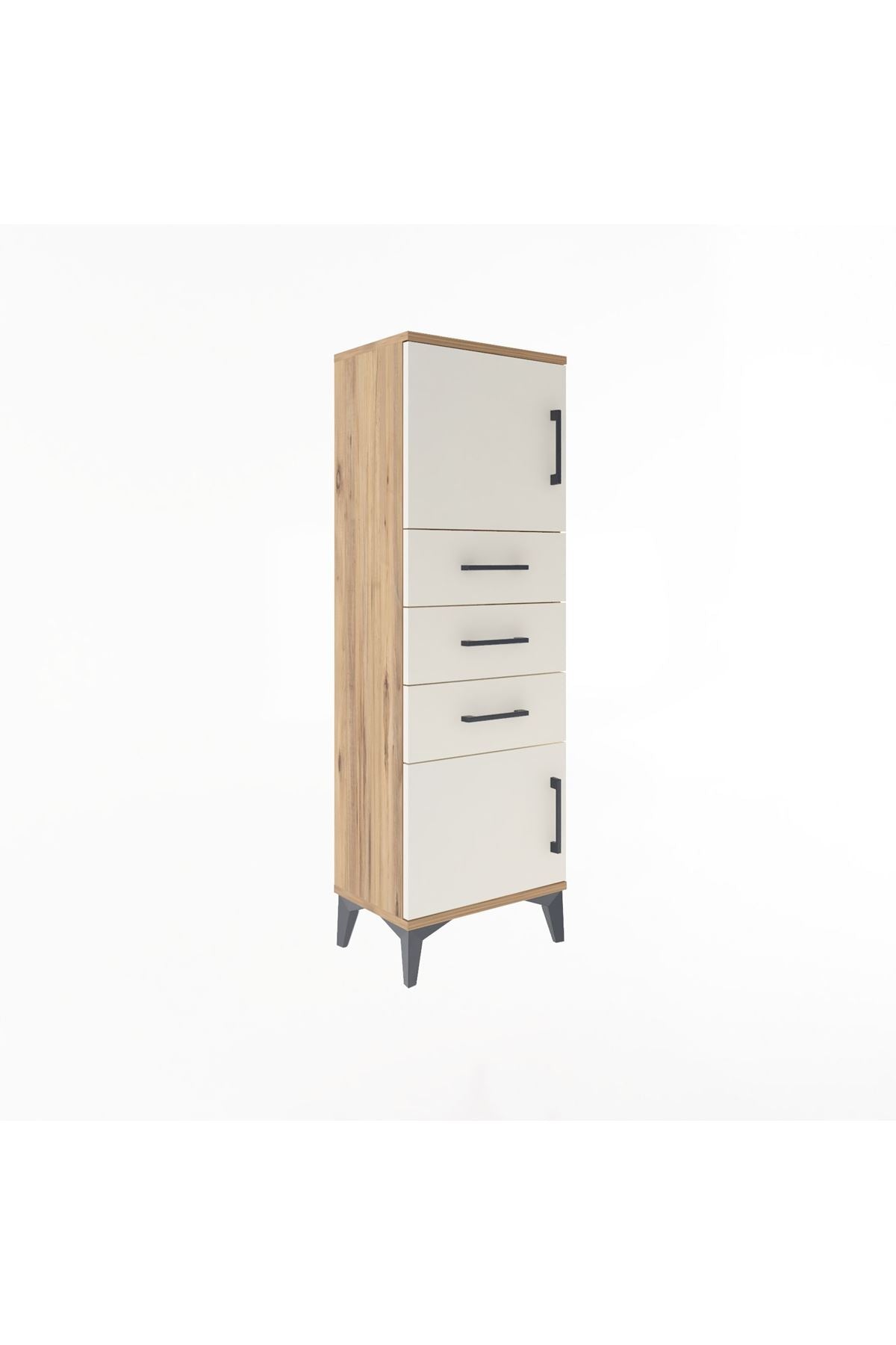 Arges Dolap 2 Raflı 3 Çekmeceli 2 Kapaklı 44x30x134 - S16M052V7A