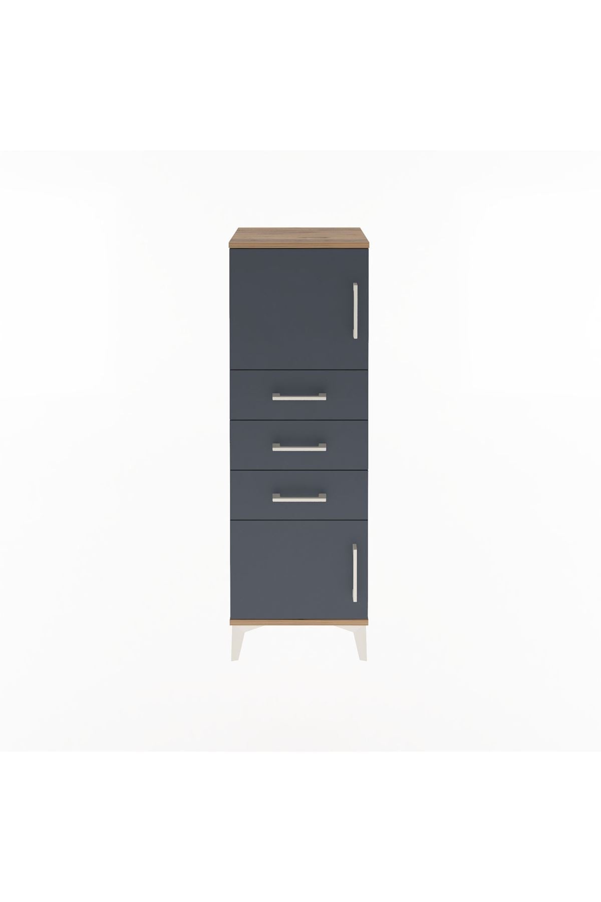Arges Dolap 2 Raflı 3 Çekmeceli 2 Kapaklı 44x30x134 - S16M052V8A