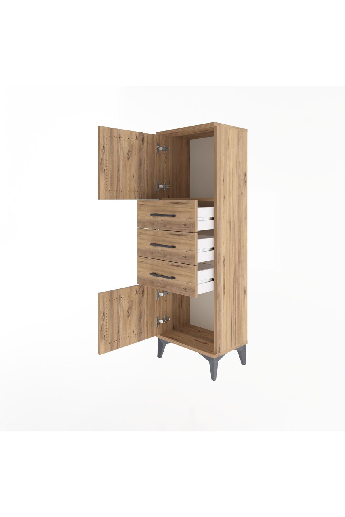 Arges Dolap 2 Raflı 3 Çekmeceli 2 Kapaklı 44x30x134 - S16M052V9A