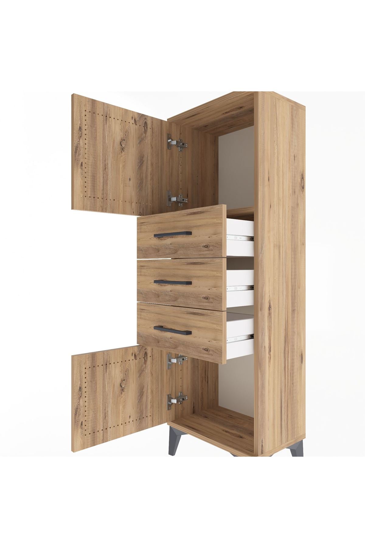 Arges Dolap 2 Raflı 3 Çekmeceli 2 Kapaklı 44x30x134 - S16M052V9A