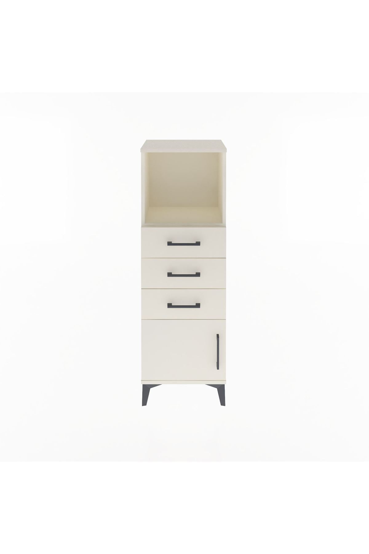 Arges Dolap Tek Raflı 3 Çekmeceli Tek Kapaklı 44x30x134 - S16M053V1A