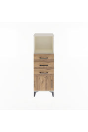 Arges Dolap Tek Raflı 3 Çekmeceli Tek Kapaklı 44x30x134 - S16M053V3A