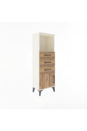 Arges Dolap Tek Raflı 3 Çekmeceli Tek Kapaklı 44x30x134 - S16M053V3A