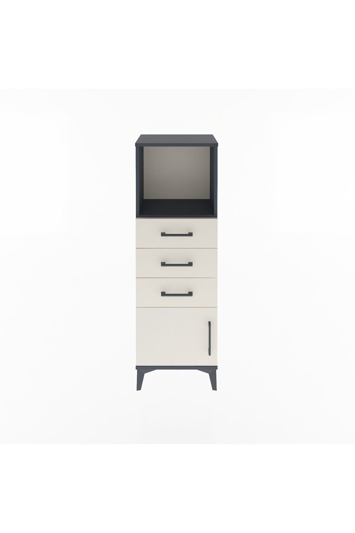 Arges Dolap Tek Raflı 3 Çekmeceli Tek Kapaklı 44x30x134 - S16M053V4A