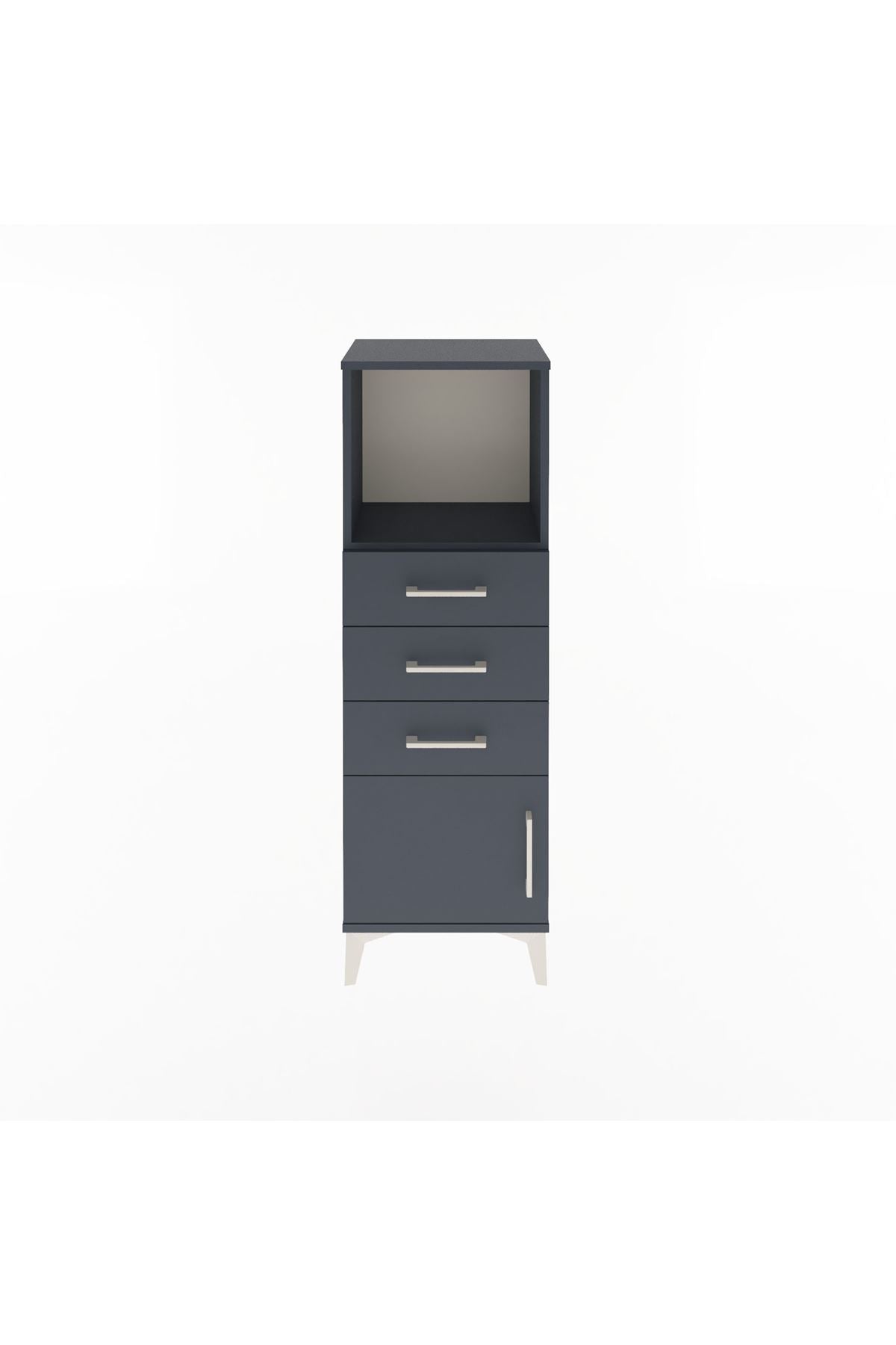 Arges Dolap Tek Raflı 3 Çekmeceli Tek Kapaklı 44x30x134 - S16M053V5A