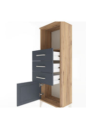 Arges Dolap Tek Raflı 3 Çekmeceli Tek Kapaklı 44x30x134 - S16M053V8A