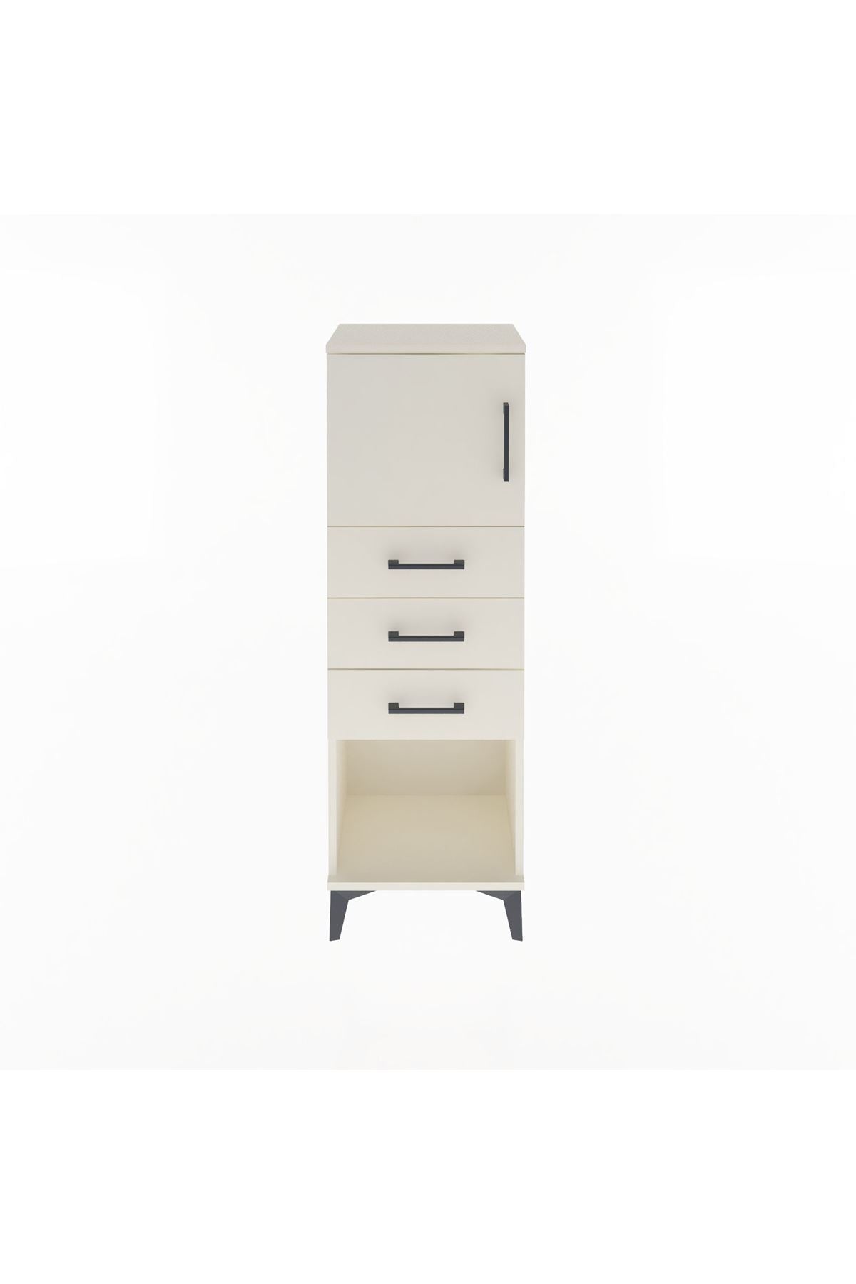 Arges Dolap Tek Raflı 3 Çekmeceli Tek Kapaklı 44x30x134 - S16M054V1A