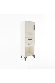 Arges Dolap Tek Raflı 3 Çekmeceli Tek Kapaklı 44x30x134 - S16M054V1A