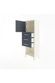 Arges Dolap Tek Raflı 3 Çekmeceli Tek Kapaklı 44x30x134 - S16M054V2A