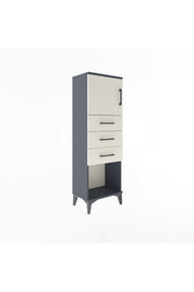 Arges Dolap Tek Raflı 3 Çekmeceli Tek Kapaklı 44x30x134 - S16M054V4A