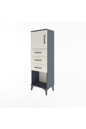 Arges Dolap Tek Raflı 3 Çekmeceli Tek Kapaklı 44x30x134 - S16M054V4A