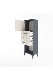 Arges Dolap Tek Raflı 3 Çekmeceli Tek Kapaklı 44x30x134 - S16M054V4A