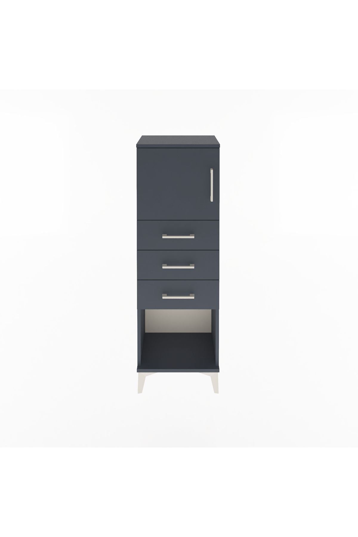 Arges Dolap Tek Raflı 3 Çekmeceli Tek Kapaklı 44x30x134 - S16M054V5A