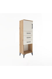 Arges Dolap Tek Raflı 3 Çekmeceli Tek Kapaklı 44x30x134 - S16M054V7A