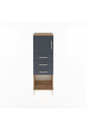 Arges Dolap Tek Raflı 3 Çekmeceli Tek Kapaklı 44x30x134 - S16M054V8A