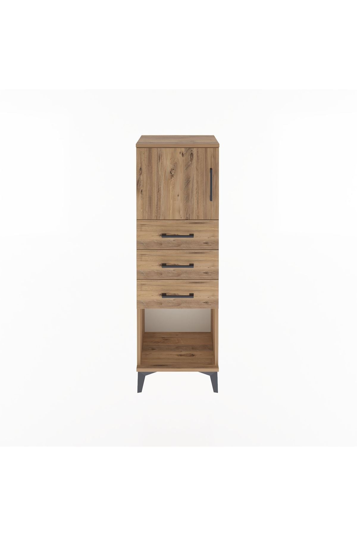Arges Dolap Tek Raflı 3 Çekmeceli Tek Kapaklı 44x30x134 - S16M054V9A