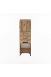 Arges Dolap Tek Raflı 3 Çekmeceli Tek Kapaklı 44x30x134 - S16M054V9A