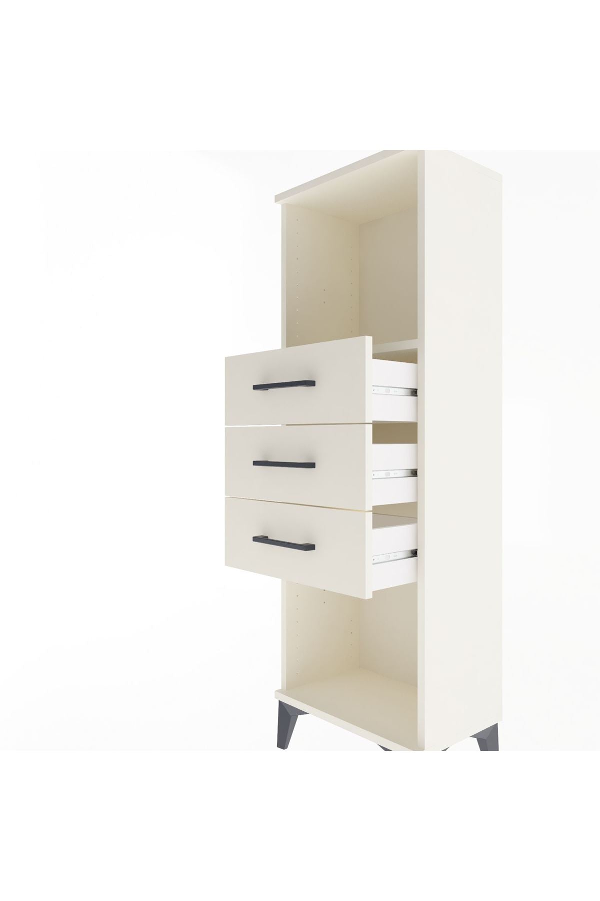 Arges Dolap Tek Raflı 3 Çekmeceli 44x30x134 - S16M055V1A