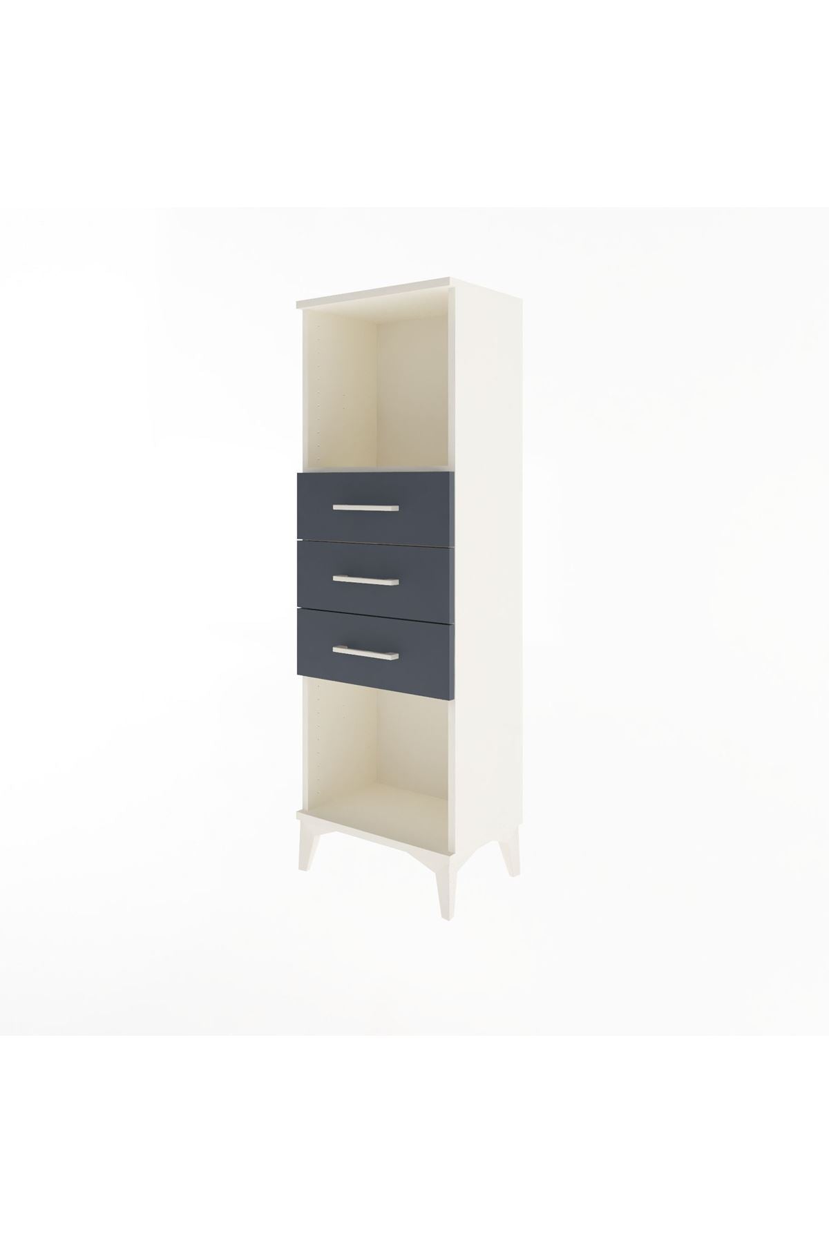 Arges Dolap Tek Raflı 3 Çekmeceli 44x30x134 - S16M055V2A
