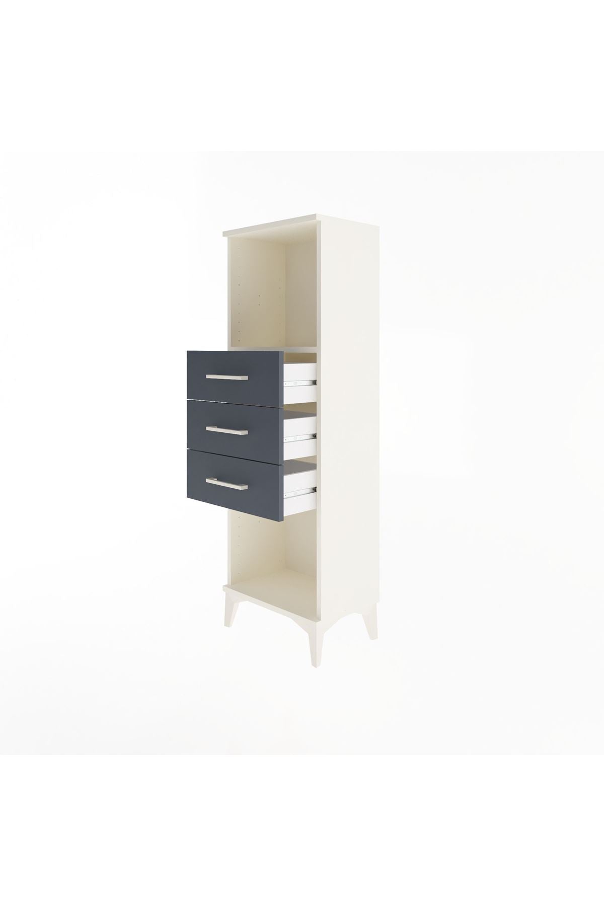 Arges Dolap Tek Raflı 3 Çekmeceli 44x30x134 - S16M055V2A
