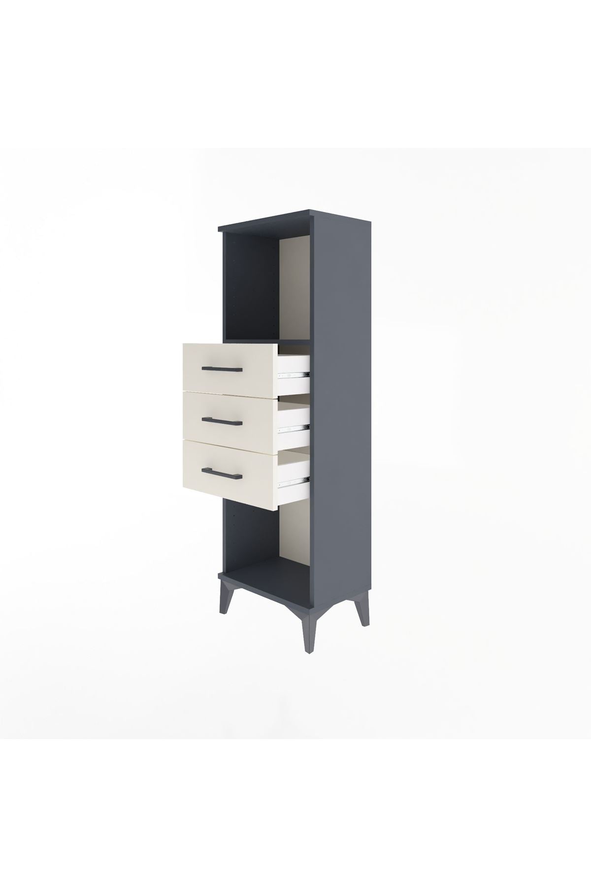 Arges Dolap Tek Raflı 3 Çekmeceli 44x30x134 - S16M055V4A