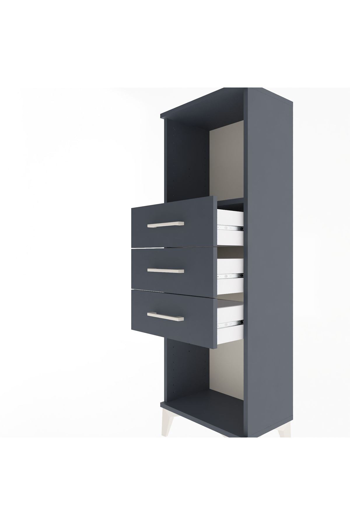 Arges Dolap Tek Raflı 3 Çekmeceli 44x30x134 - S16M055V5A