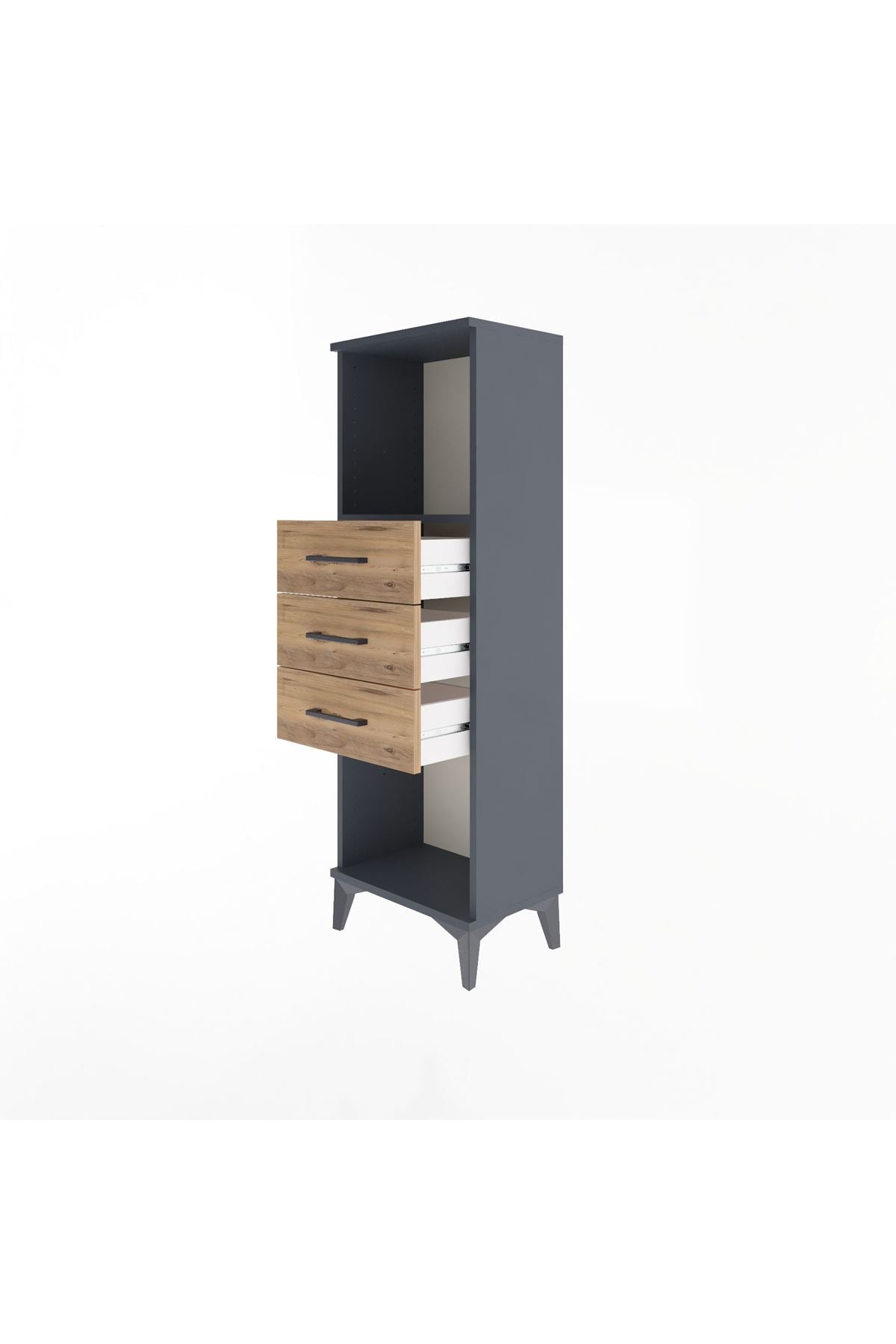 Arges Dolap Tek Raflı 3 Çekmeceli 44x30x134 - S16M055V6A