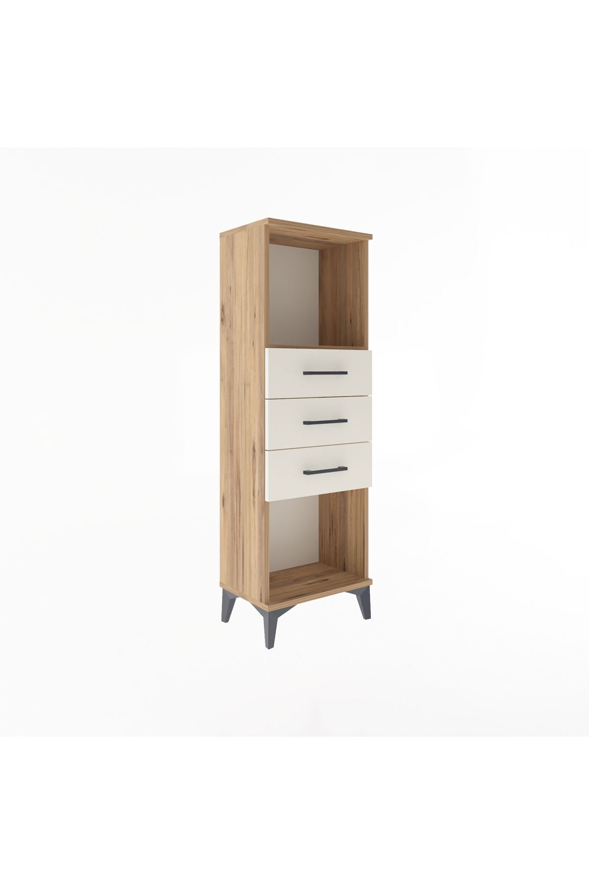 Arges Dolap Tek Raflı 3 Çekmeceli 44x30x134 - S16M055V7A