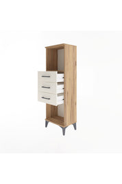 Arges Dolap Tek Raflı 3 Çekmeceli 44x30x134 - S16M055V7A
