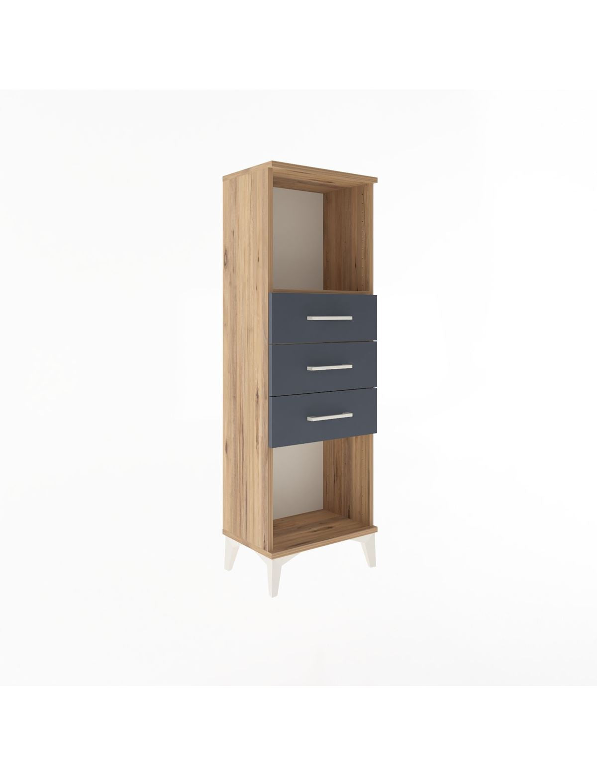 Arges Dolap Tek Raflı 3 Çekmeceli 44x30x134 - S16M055V8A