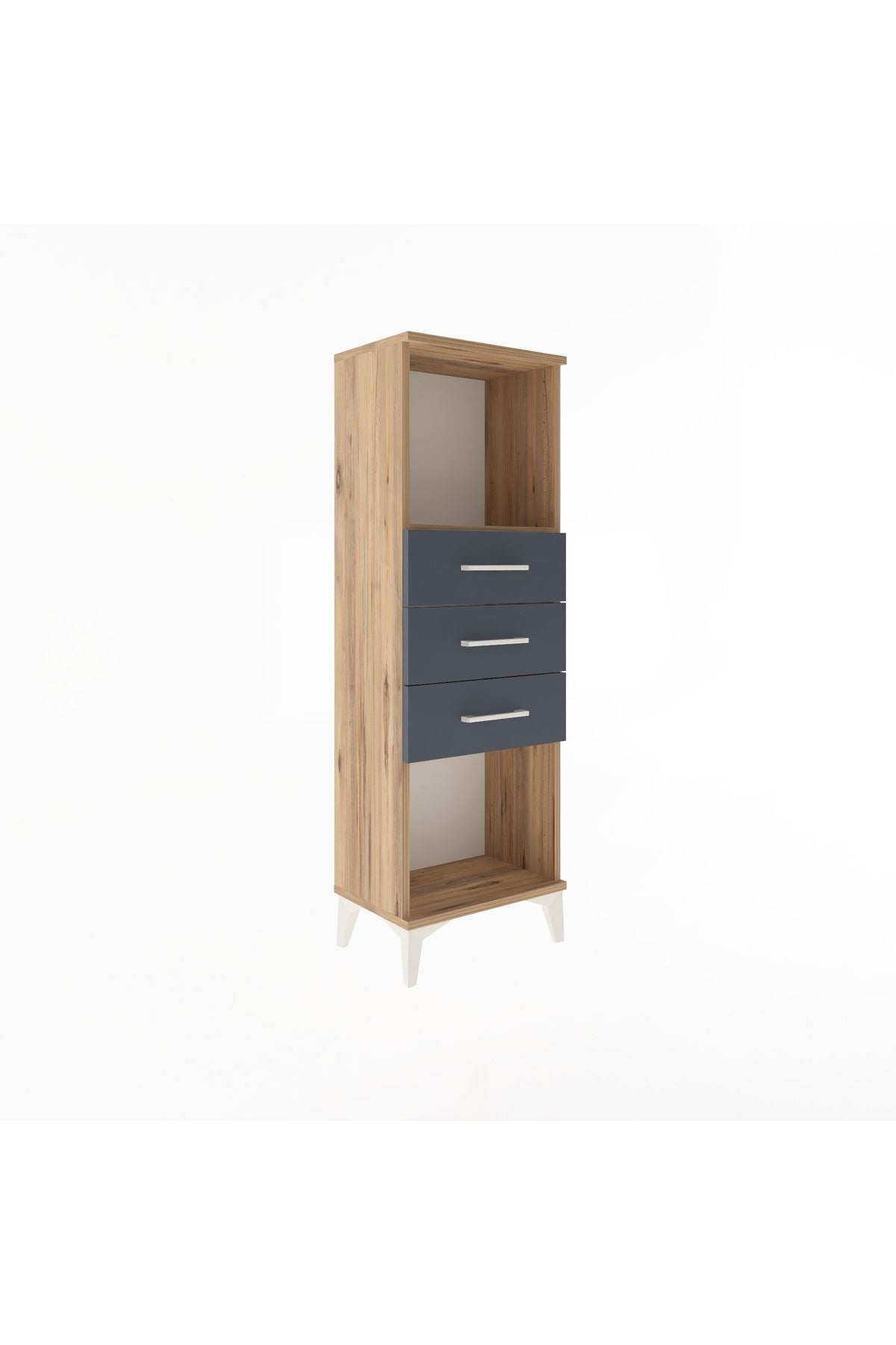 Arges Dolap Tek Raflı 3 Çekmeceli 44x30x134 - S16M055V8A