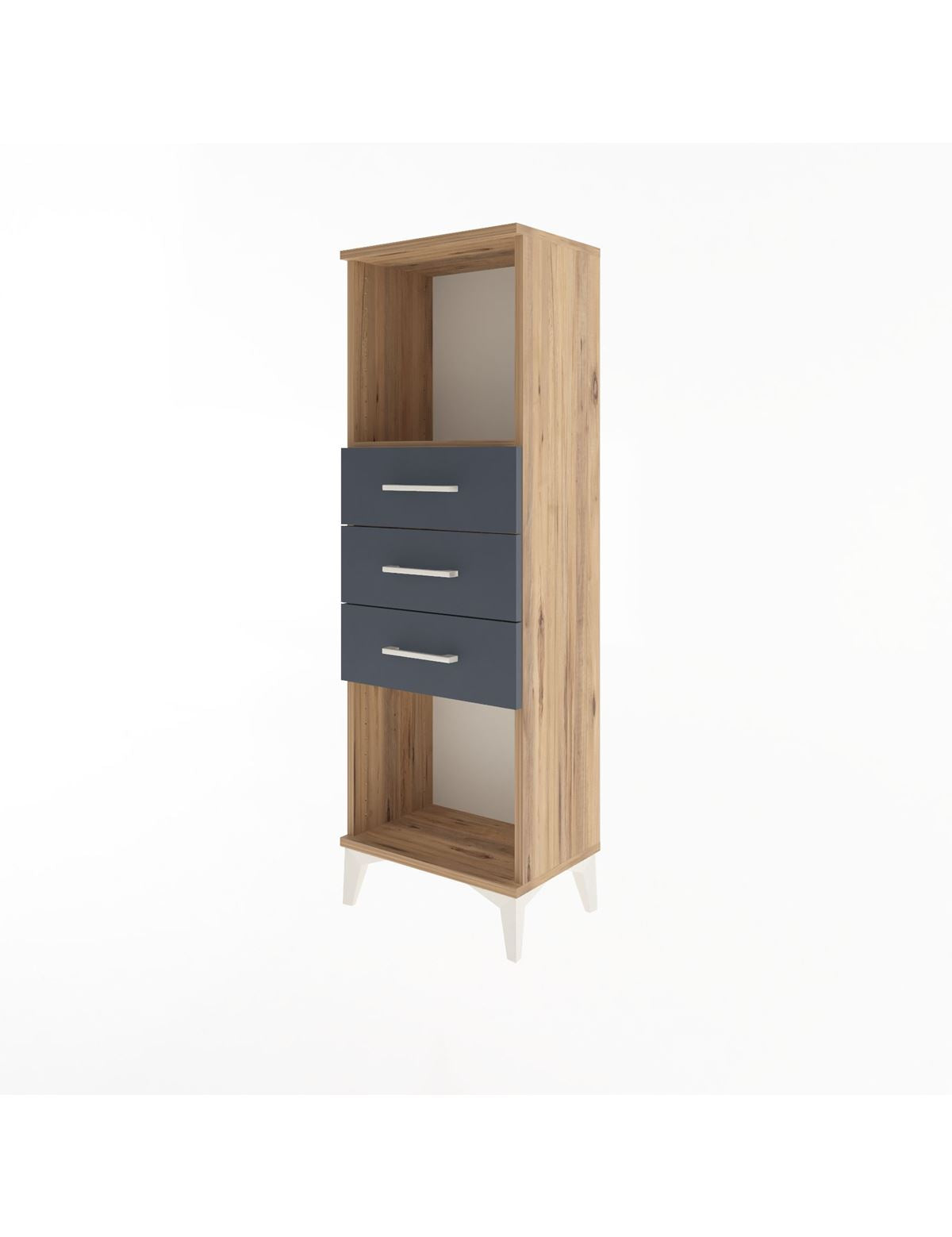 Arges Dolap Tek Raflı 3 Çekmeceli 44x30x134 - S16M055V8A