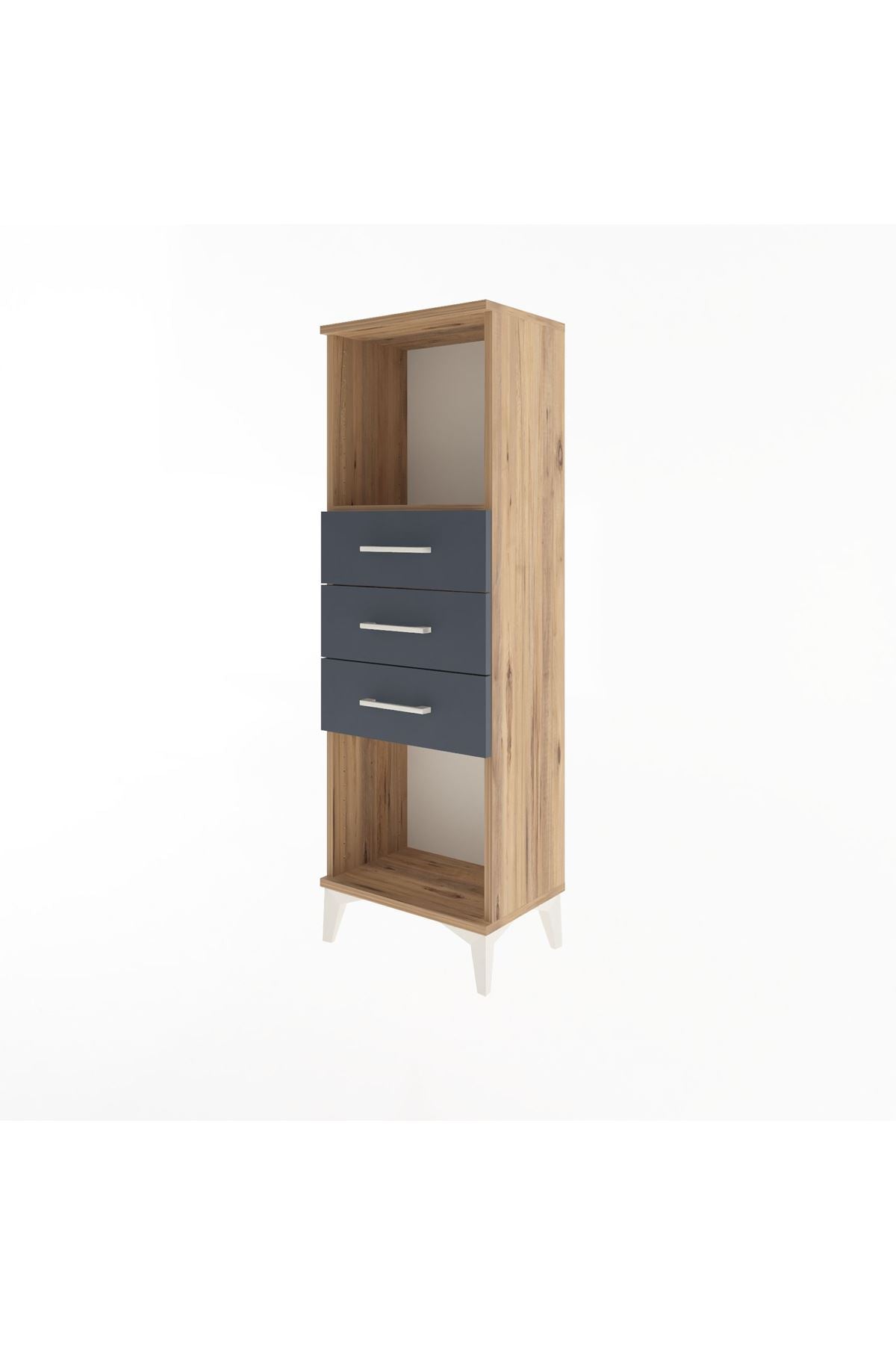 Arges Dolap Tek Raflı 3 Çekmeceli 44x30x134 - S16M055V8A