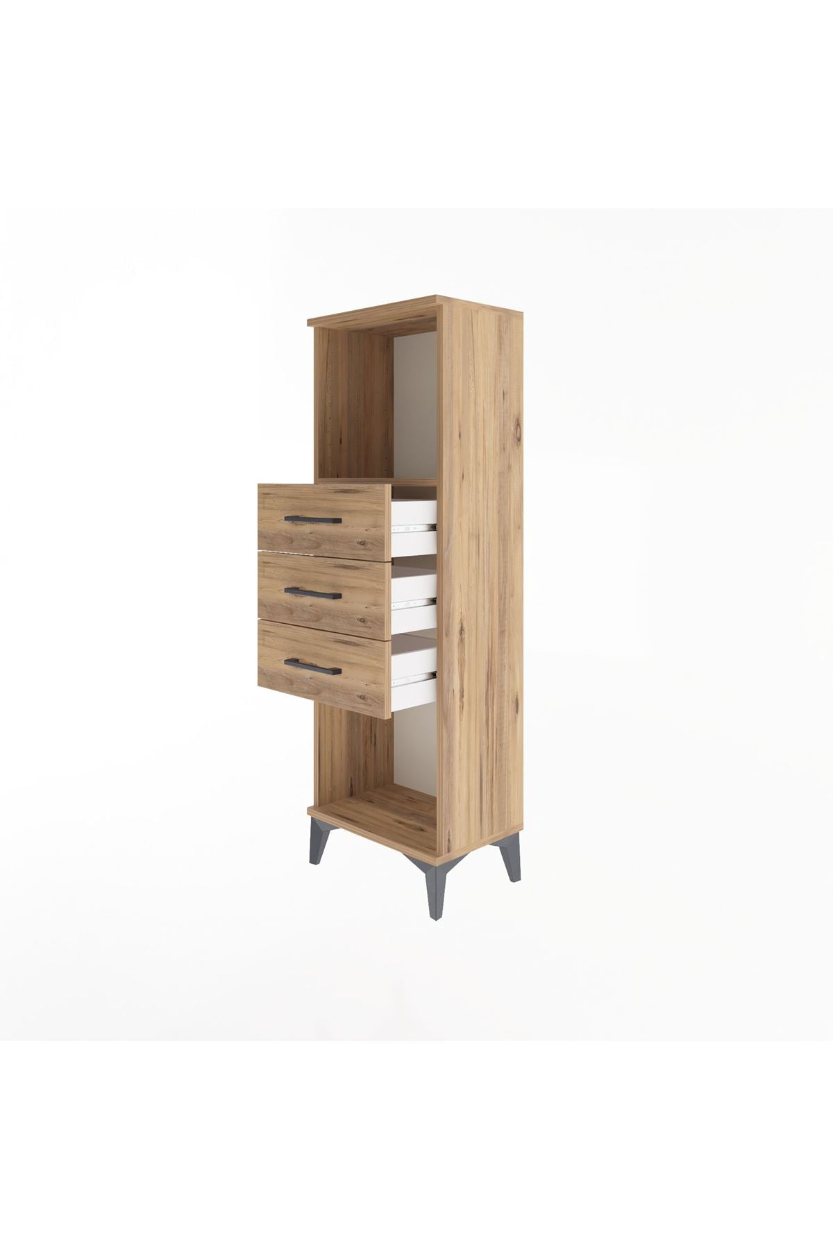 Arges Dolap Tek Raflı 3 Çekmeceli 44x30x134 - S16M055V9A