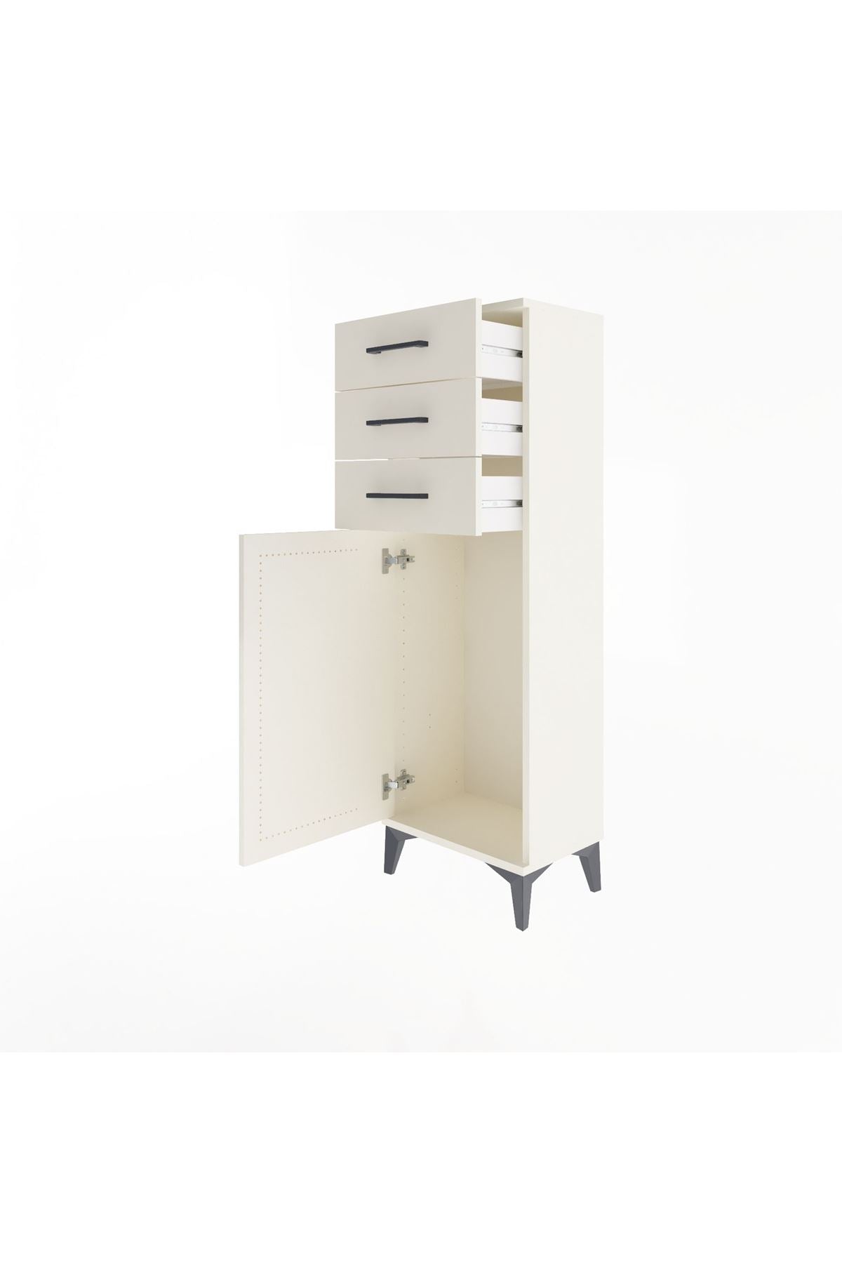 Arges Dolap 3 Çekmeceli Tek Kapaklı 44x30x134 - S16M056V1A