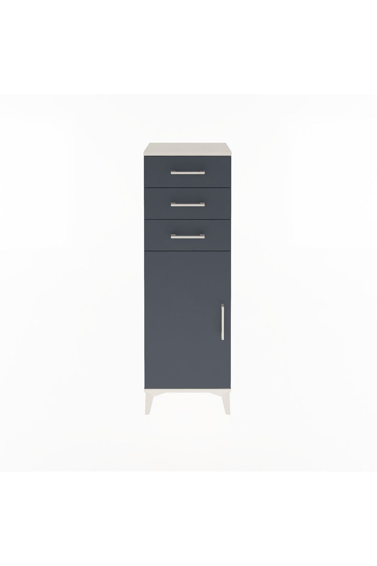 Arges Dolap 3 Çekmeceli Tek Kapaklı 44x30x134 - S16M056V2A