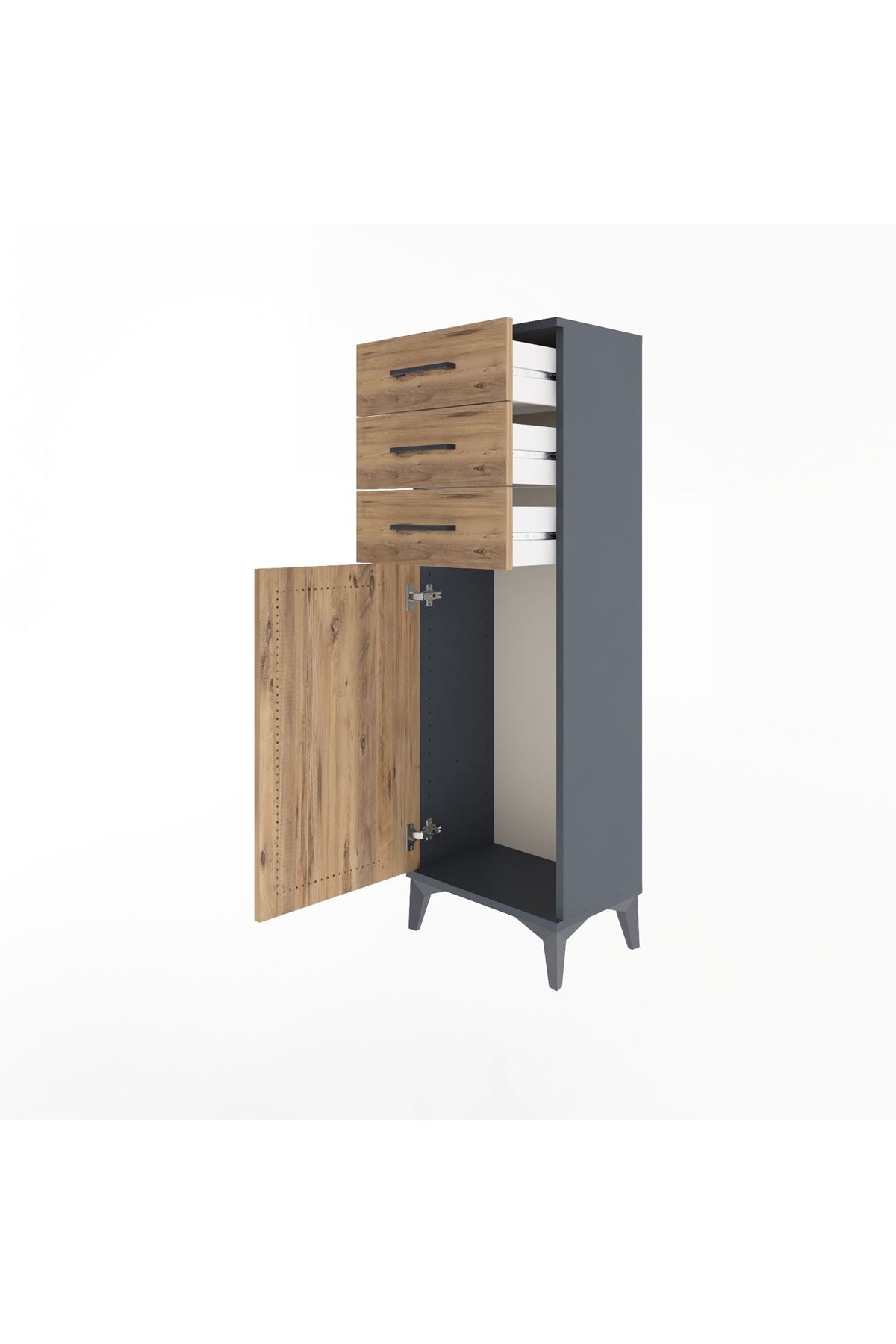 Arges Dolap 3 Çekmeceli Tek Kapaklı 44x30x134 - S16M056V6A