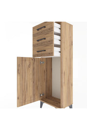 Arges Dolap 3 Çekmeceli Tek Kapaklı 44x30x134 - S16M056V9A
