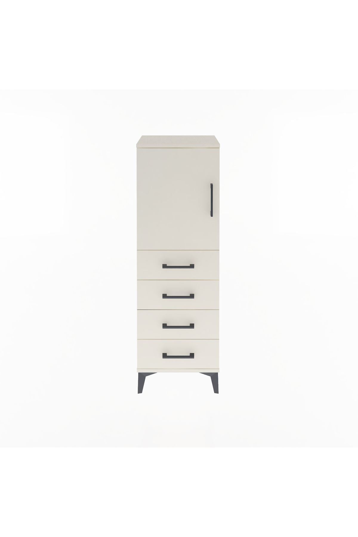 Arges Dolap 2 Raflı 4 Çekmeceli Tek Kapaklı 44x30x134 - S16M058V1A