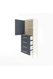 Arges Dolap 2 Raflı 4 Çekmeceli Tek Kapaklı 44x30x134 - S16M058V2A