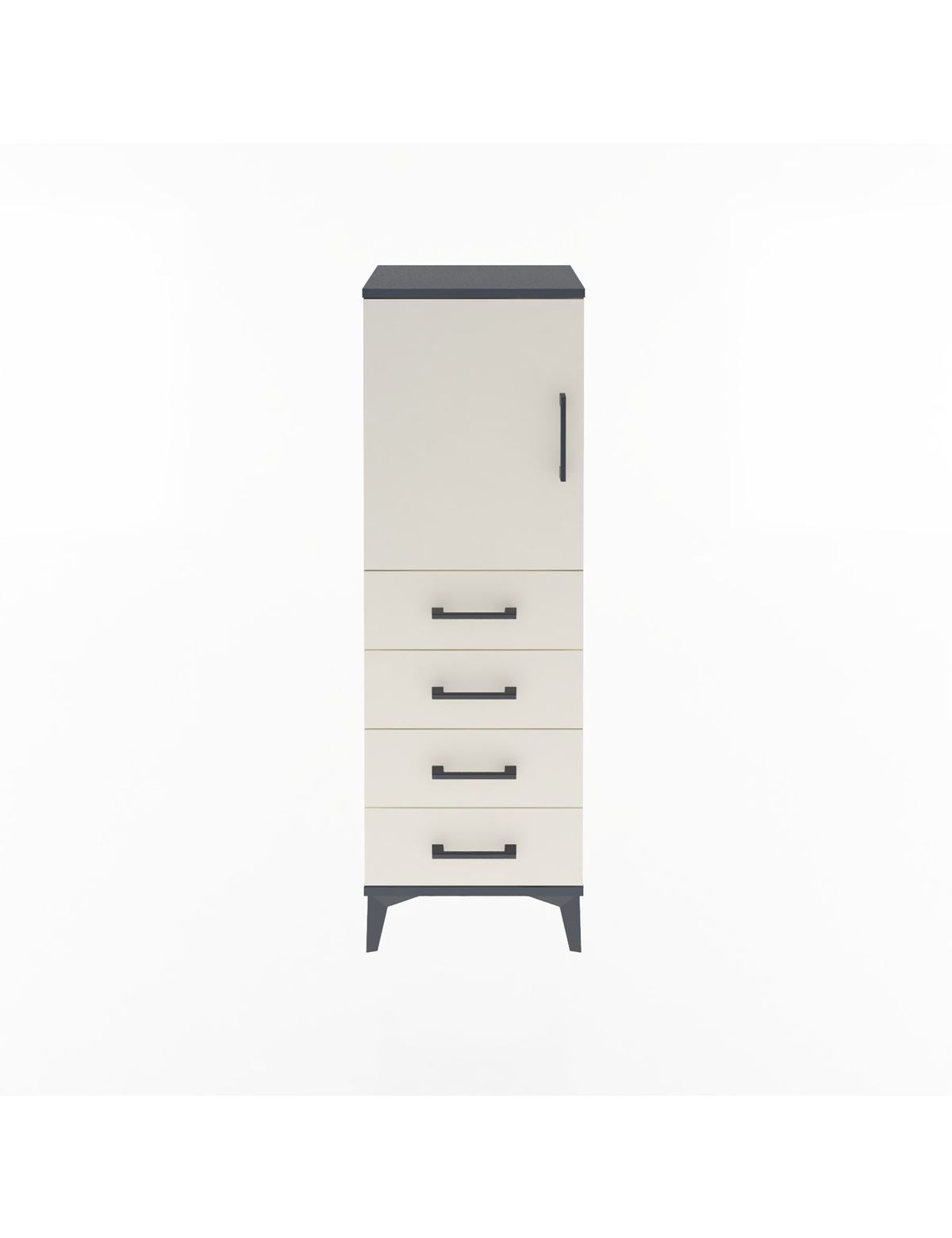 Arges Dolap 2 Raflı 4 Çekmeceli Tek Kapaklı 44x30x134 - S16M058V4A