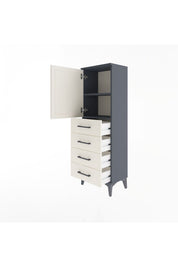 Arges Dolap 2 Raflı 4 Çekmeceli Tek Kapaklı 44x30x134 - S16M058V4A