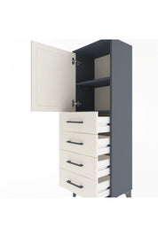 Arges Dolap 2 Raflı 4 Çekmeceli Tek Kapaklı 44x30x134 - S16M058V4A