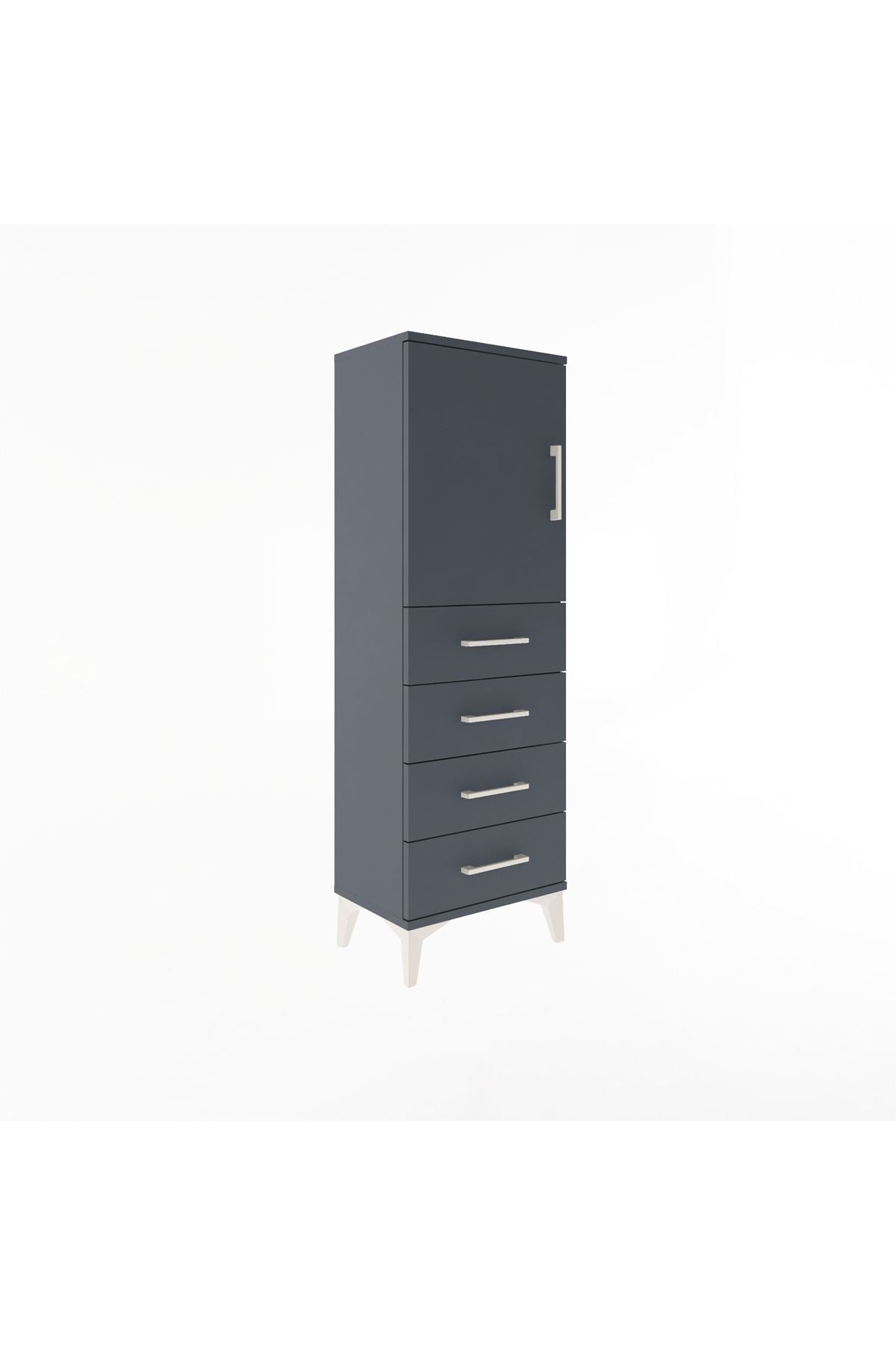 Arges Dolap 2 Raflı 4 Çekmeceli Tek Kapaklı 44x30x134 - S16M058V5A