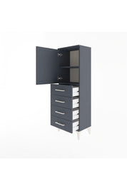 Arges Dolap 2 Raflı 4 Çekmeceli Tek Kapaklı 44x30x134 - S16M058V5A