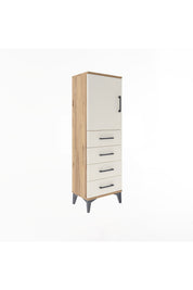 Arges Dolap 2 Raflı 4 Çekmeceli Tek Kapaklı 44x30x134 - S16M058V7A