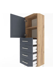 Arges Dolap 2 Raflı 4 Çekmeceli Tek Kapaklı 44x30x134 - S16M058V8A