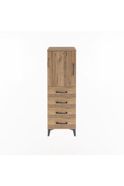 Arges Dolap 2 Raflı 4 Çekmeceli Tek Kapaklı 44x30x134 - S16M058V9A